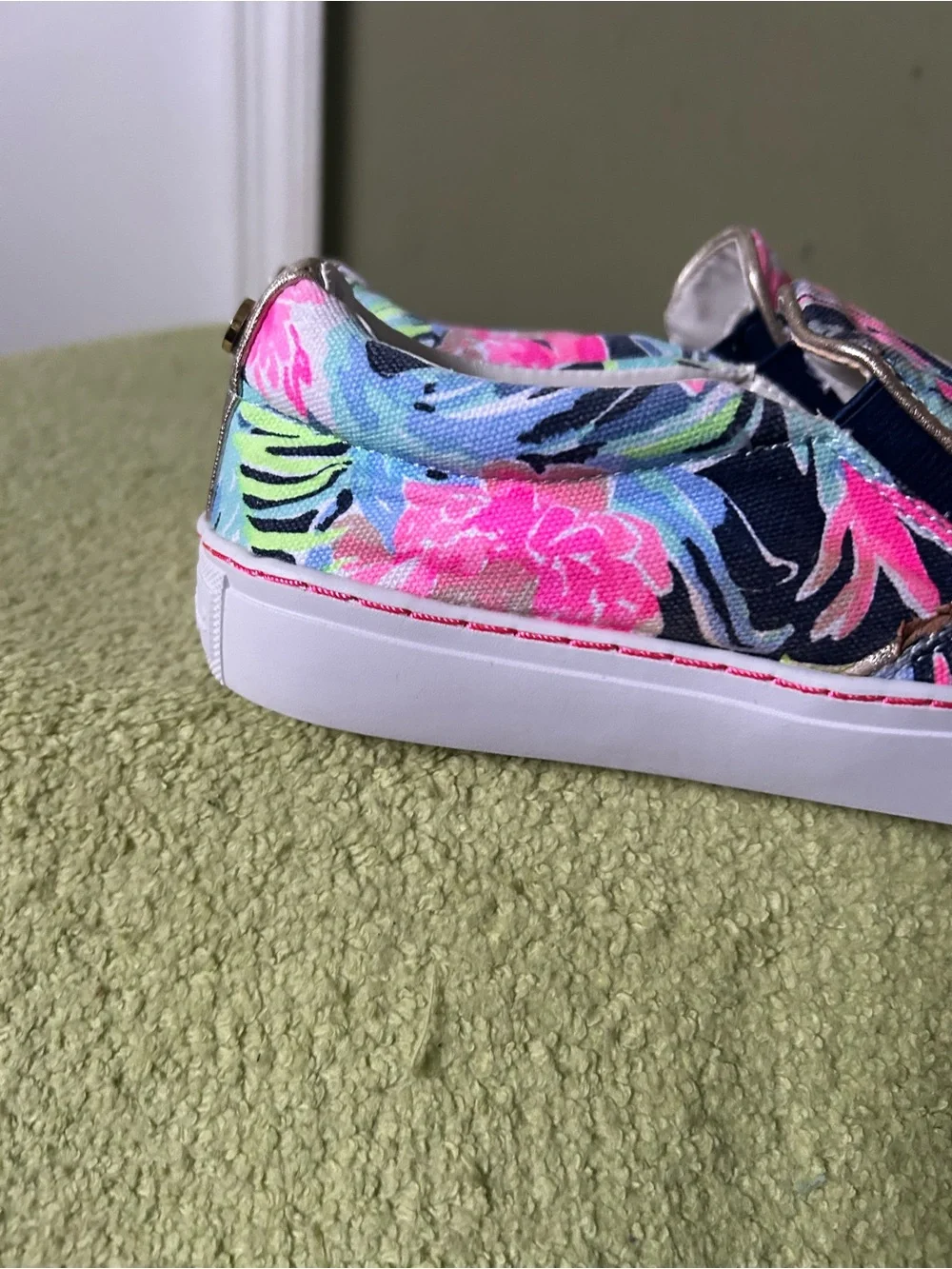 Lilly Pulitzer Women’s Floral Slip-On Sneakers - Navy Pink Multi